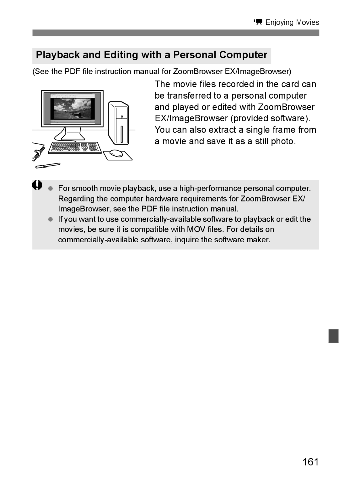 Canon 550D instruction manual Playback and Editing with a Personal Computer, 161 