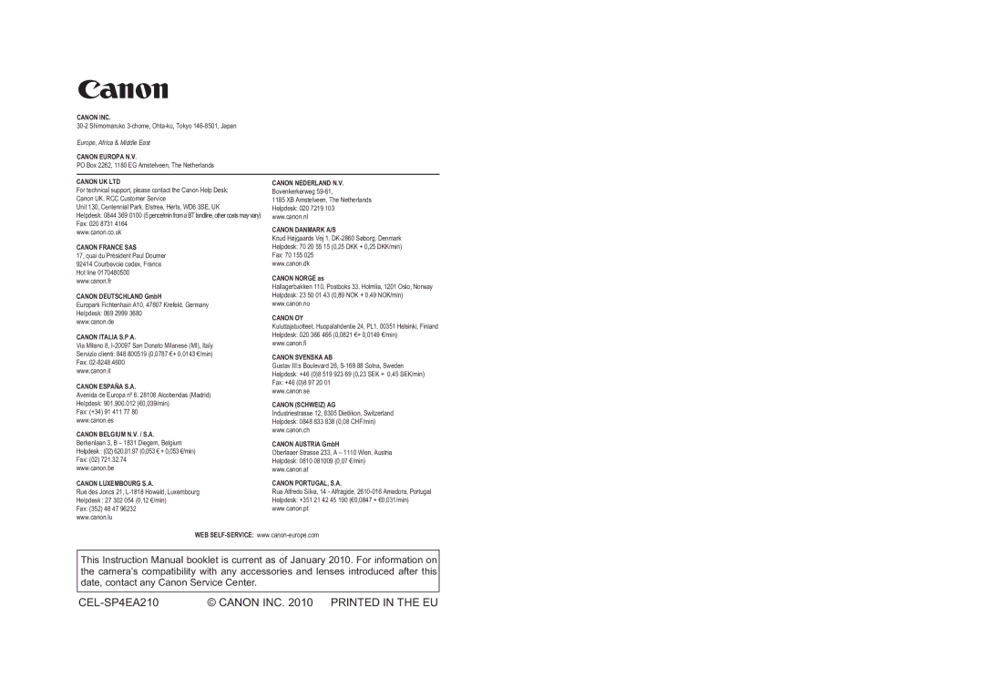 Canon 550D instruction manual CEL-SP4EA210 