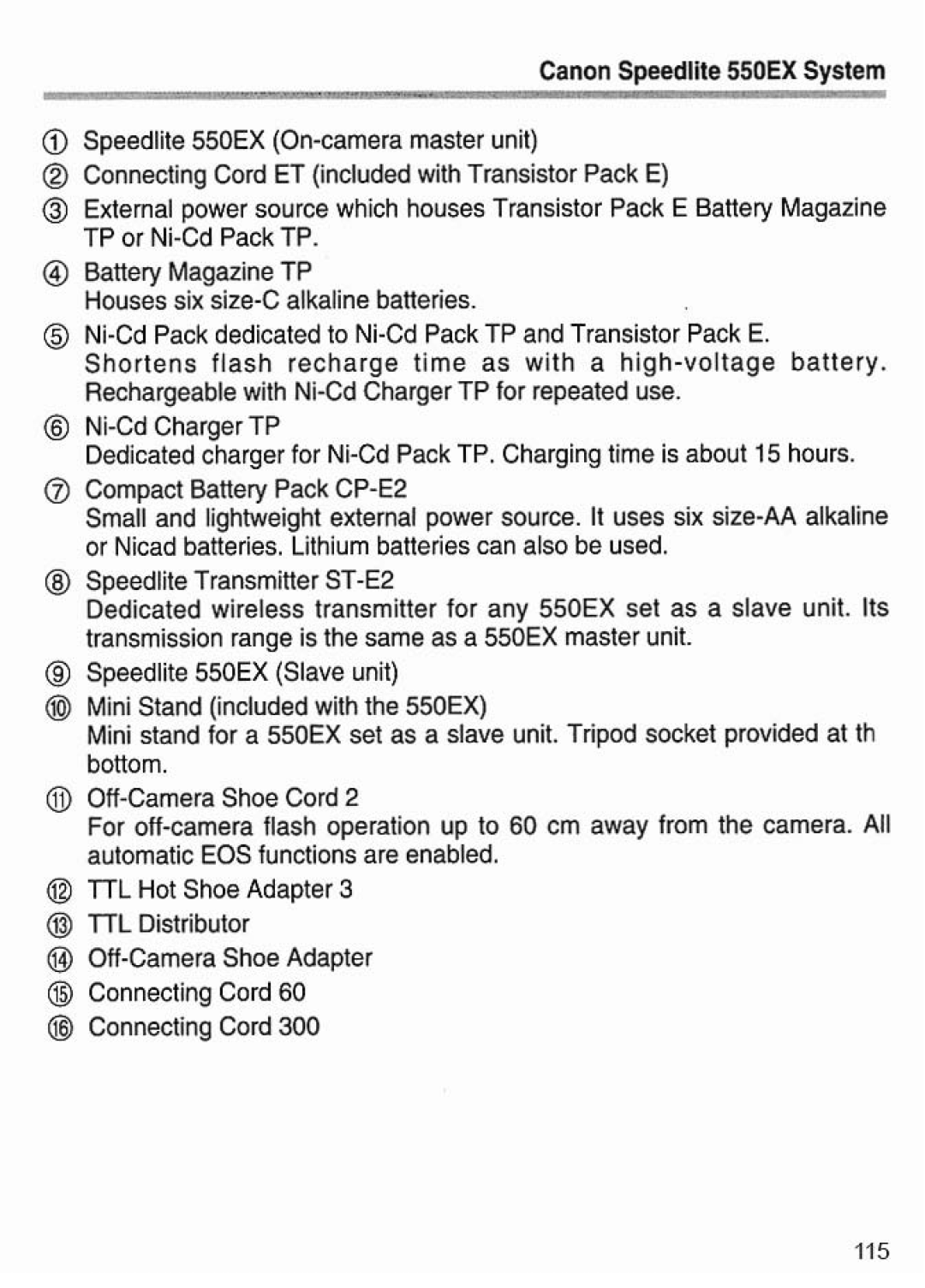 Canon 550EX manual 