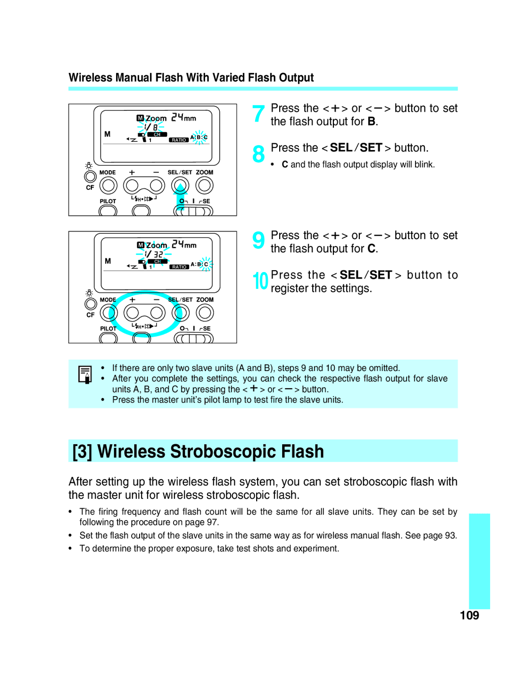 Canon 550EX manual Wireless Manual Flash With Varied Flash Output, 109 