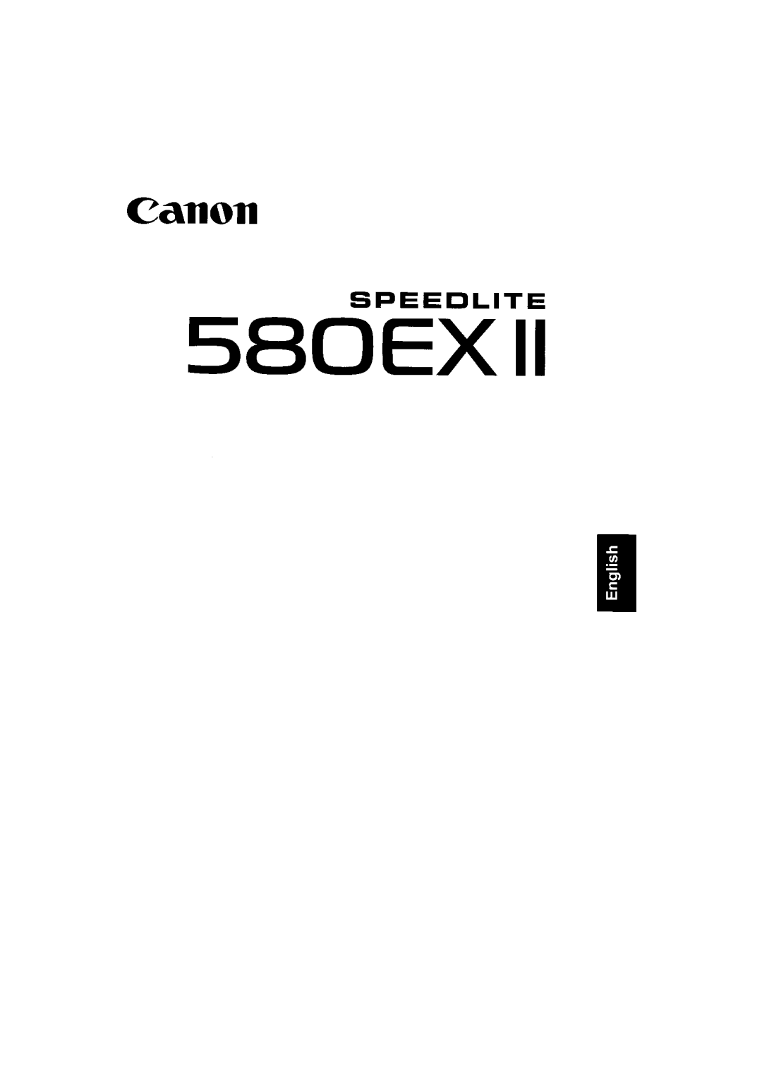 Canon 580EX II instruction manual Sboexii 