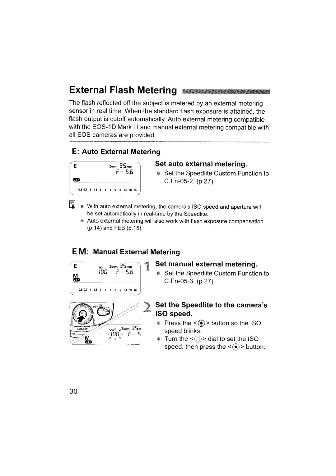 Canon 580EX II instruction manual External Flash Metering IRlln 