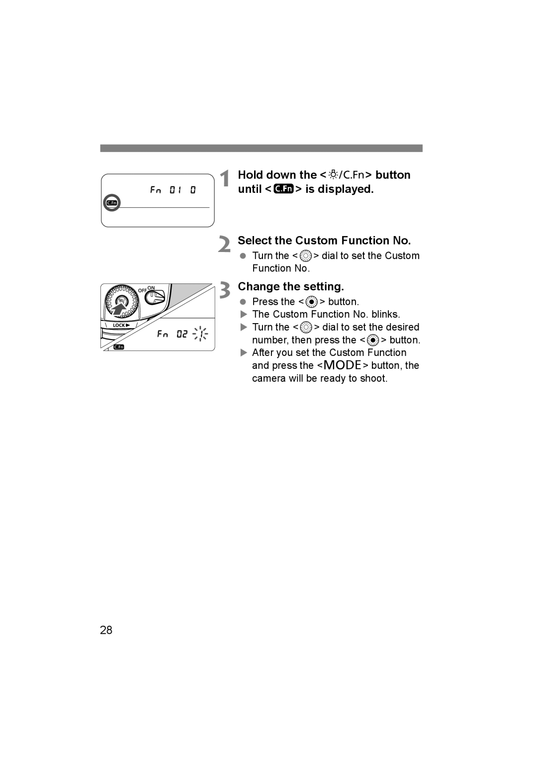 Canon 580EX II manual Change the setting 