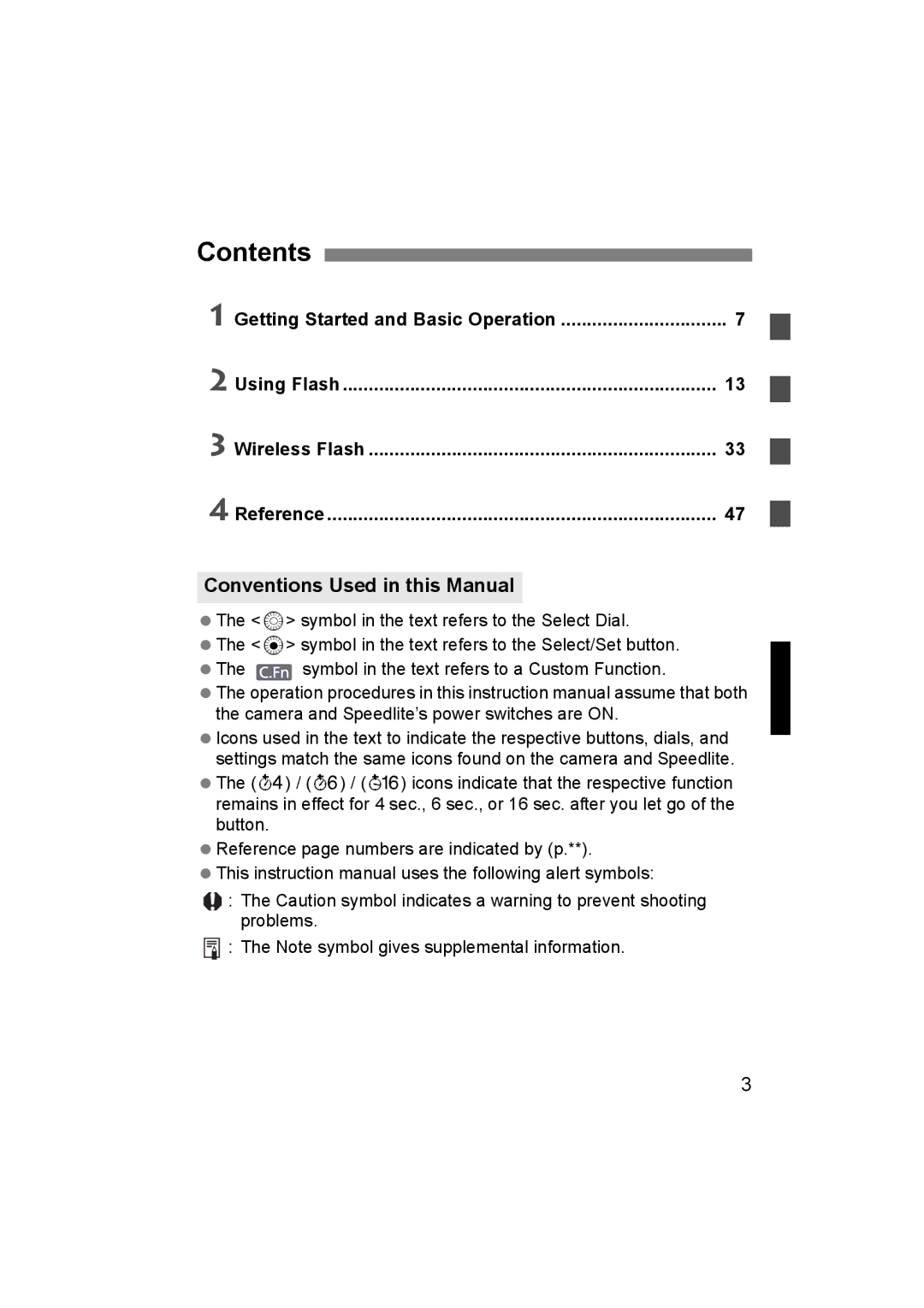 Canon 580EX II manual Contents 