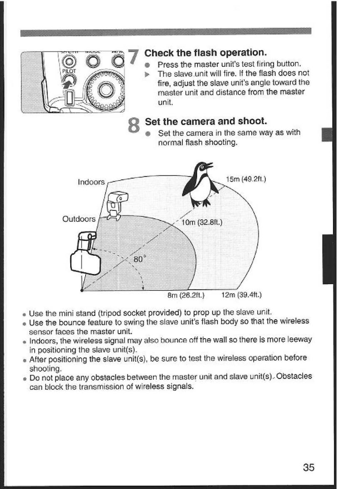 Canon 580EX instruction manual Check the flash operation, Set the camera and shoot 