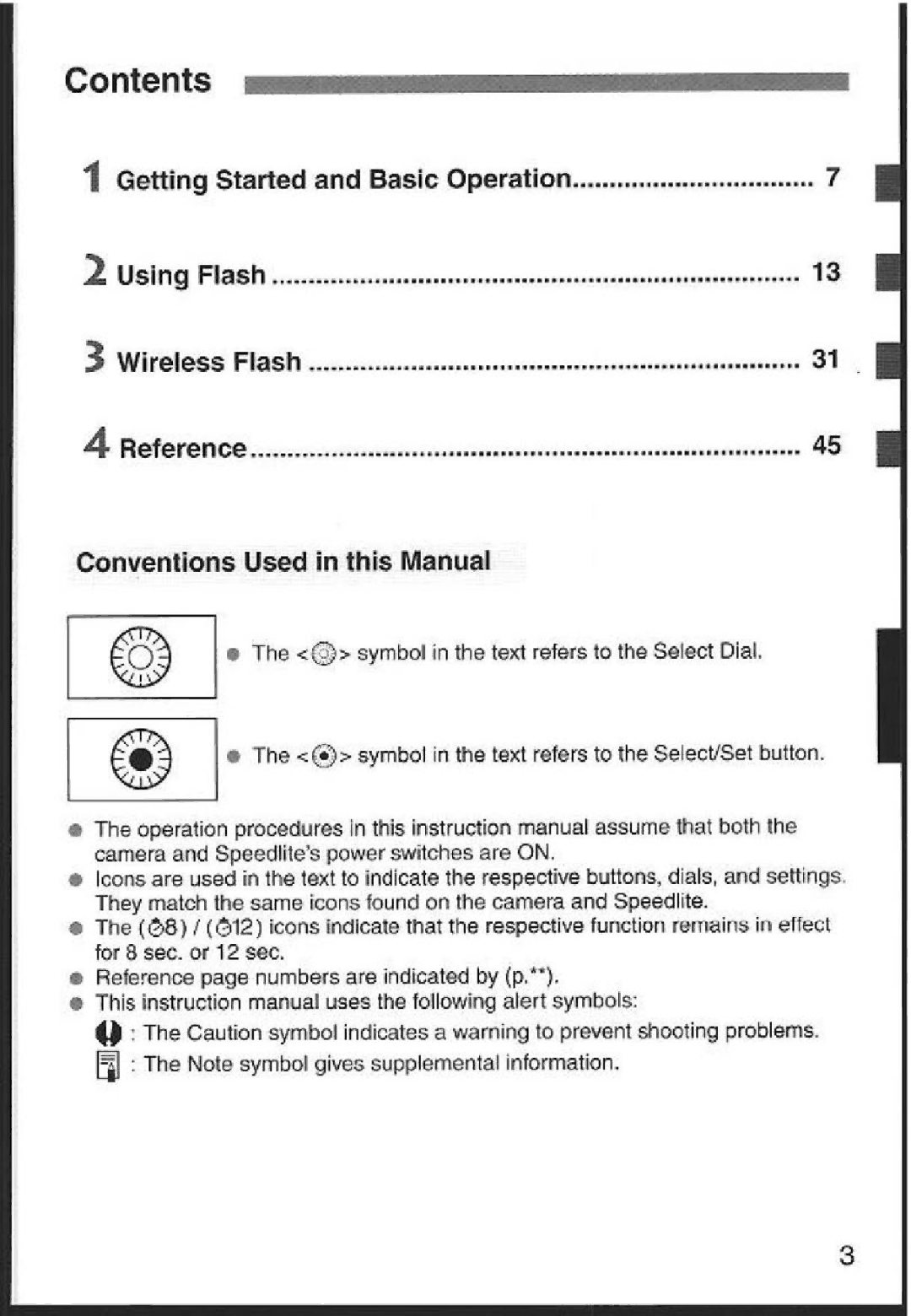 Canon 580EX instruction manual Contents 