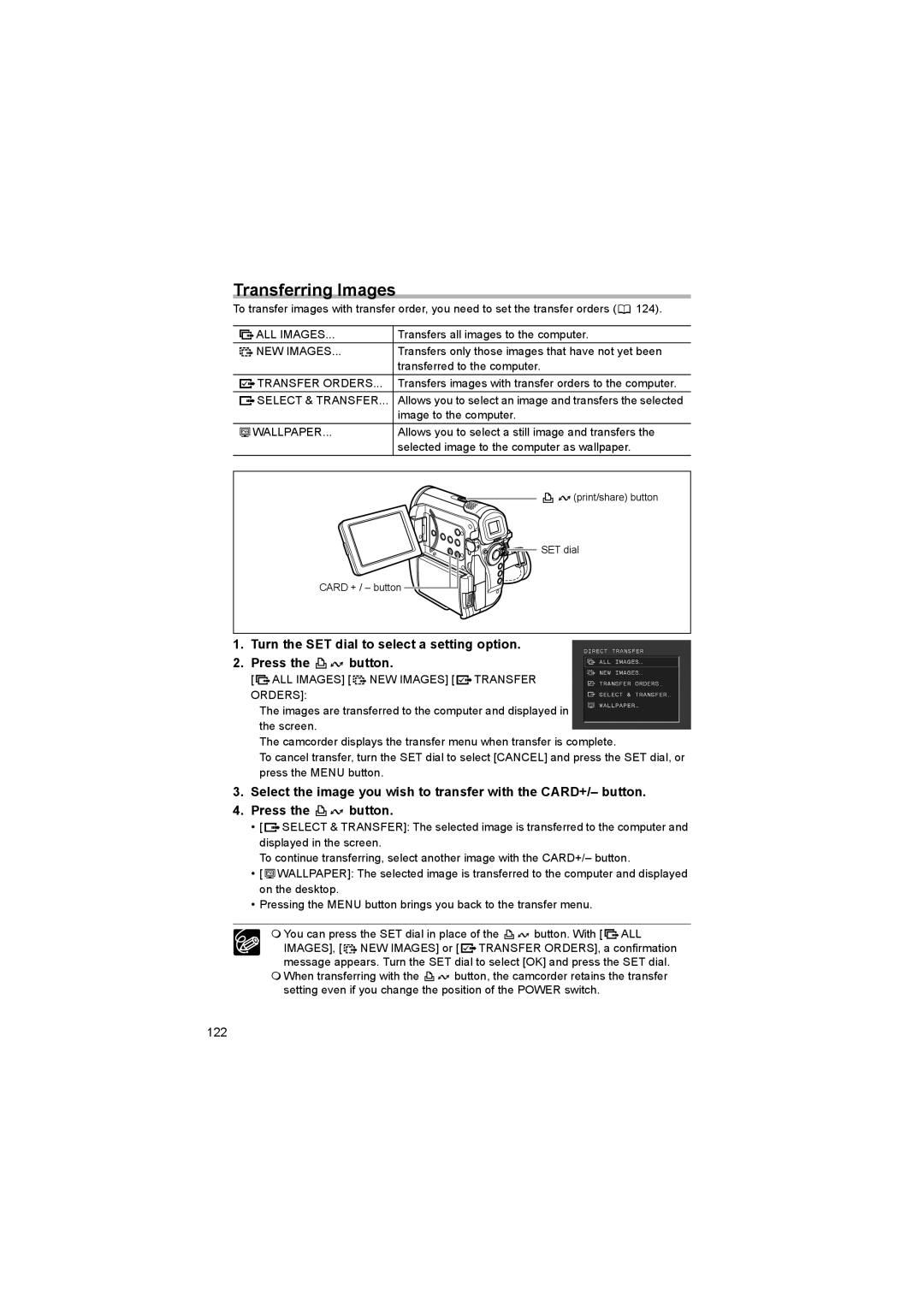 Canon 600 instruction manual Transferring Images, Transfer Orders 