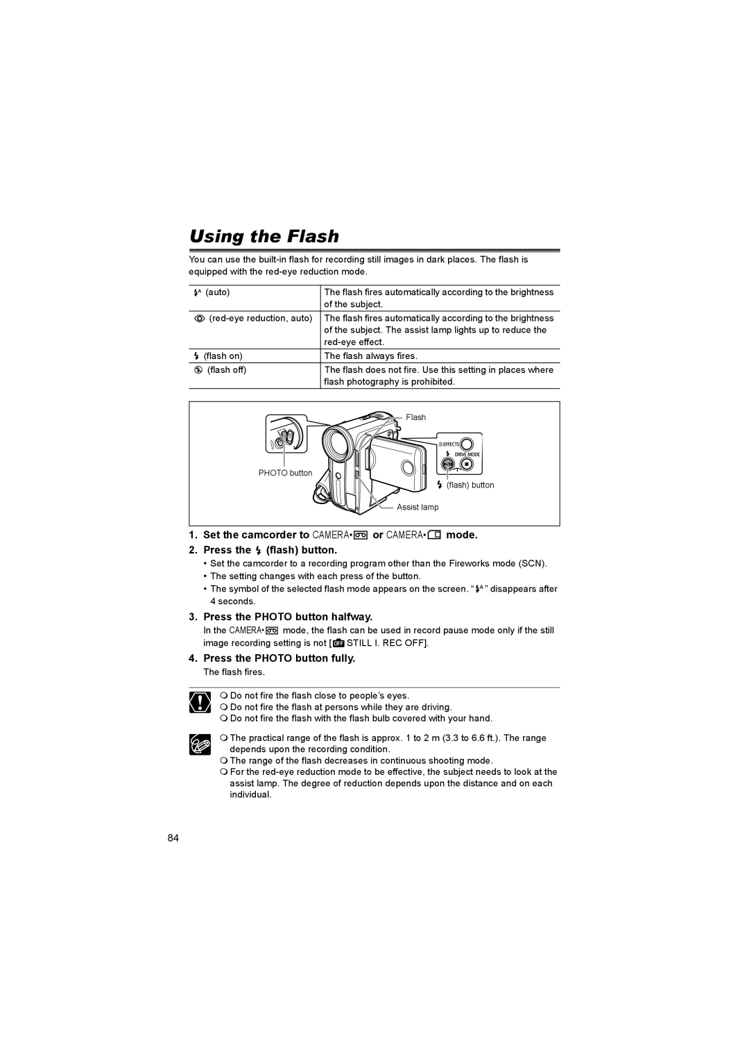 Canon 600 instruction manual Using the Flash, Press the Photo button halfway 