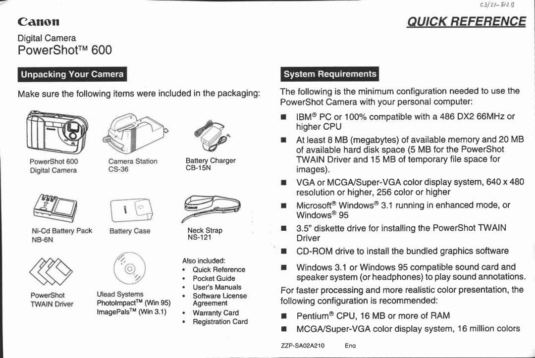 Canon 600 manual 