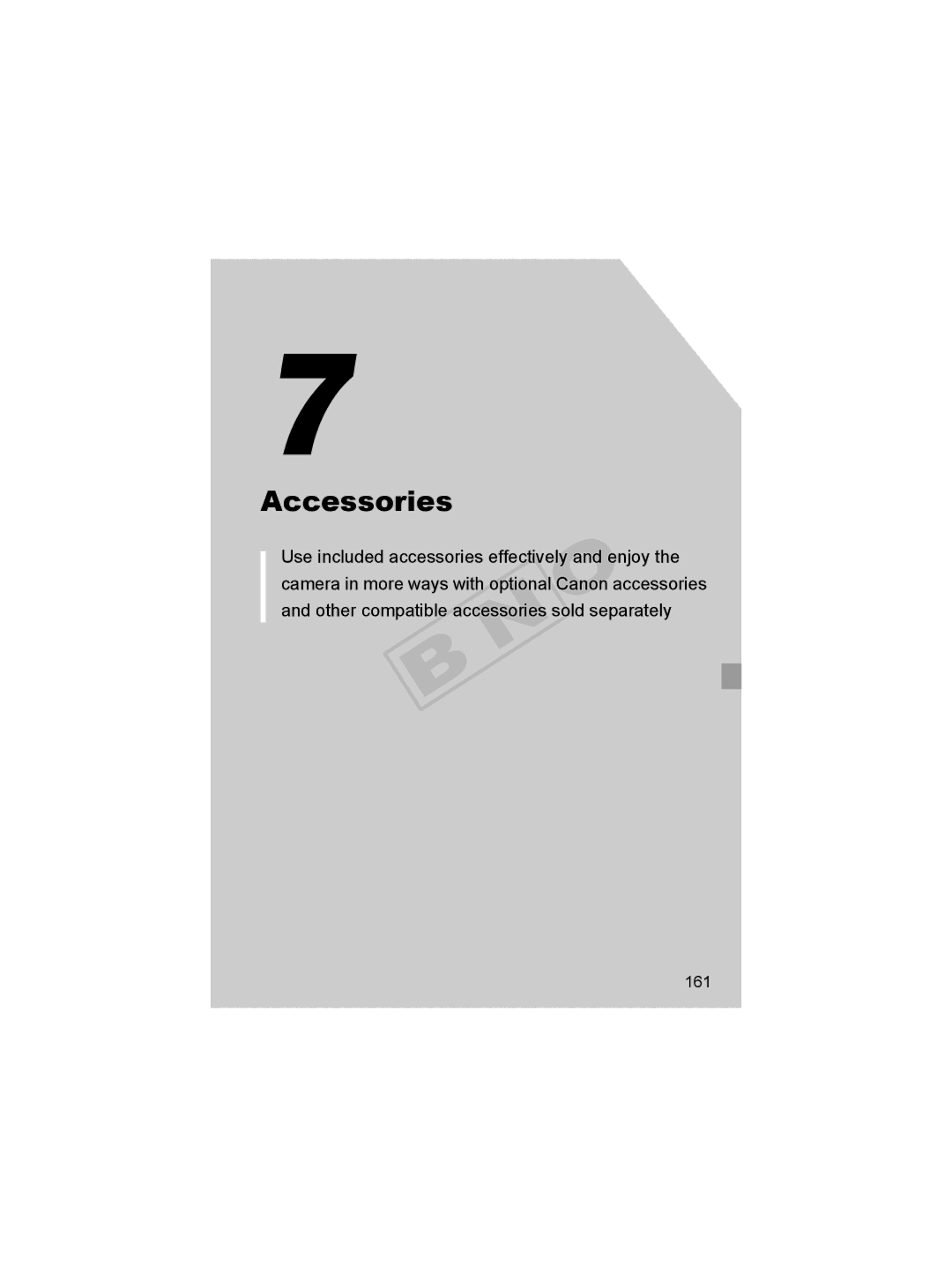 Canon 6051B001, 6048B001 manual Accessories, 161 