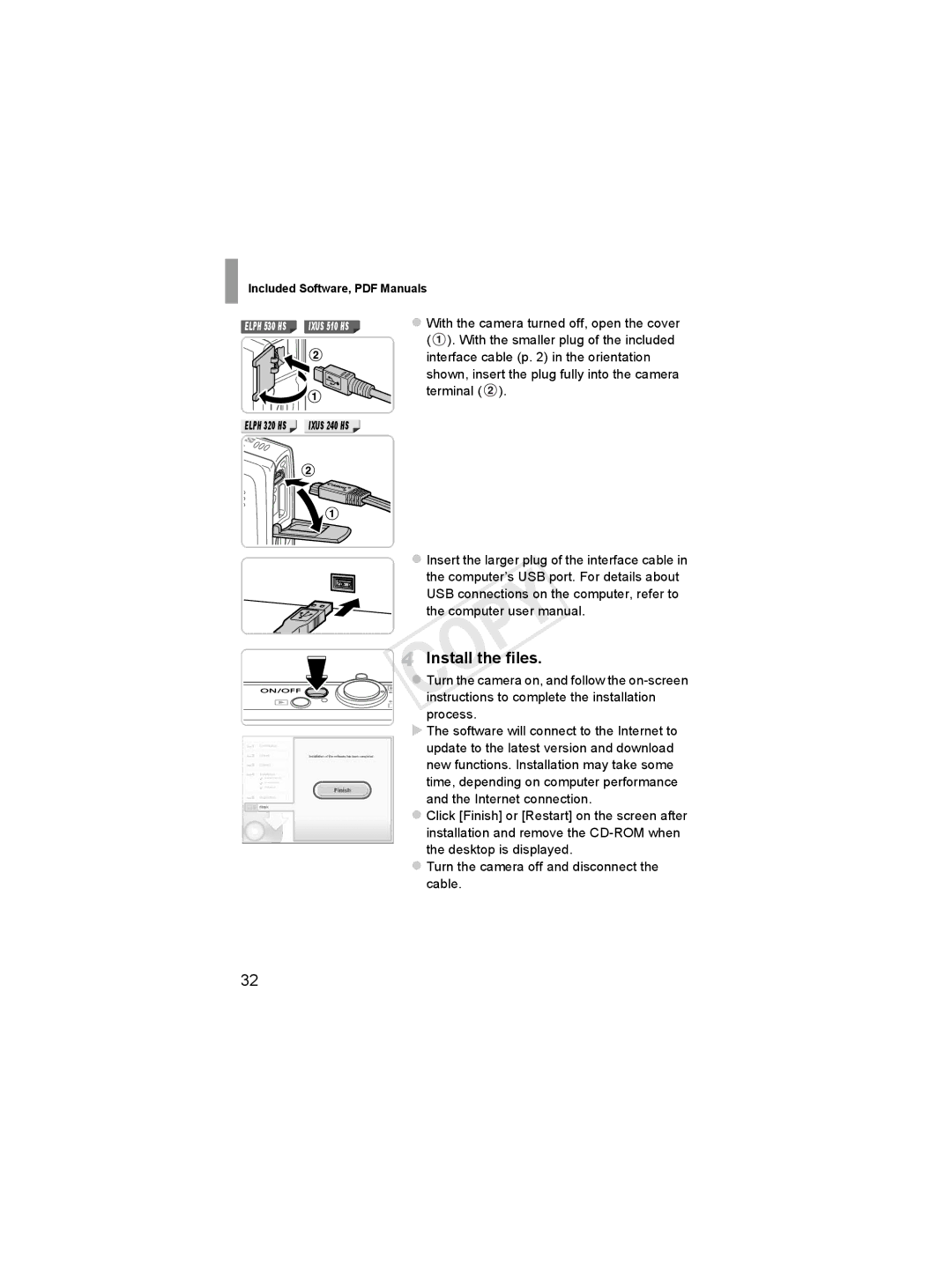 Canon 6048B001, 6051B001 manual Install the files 