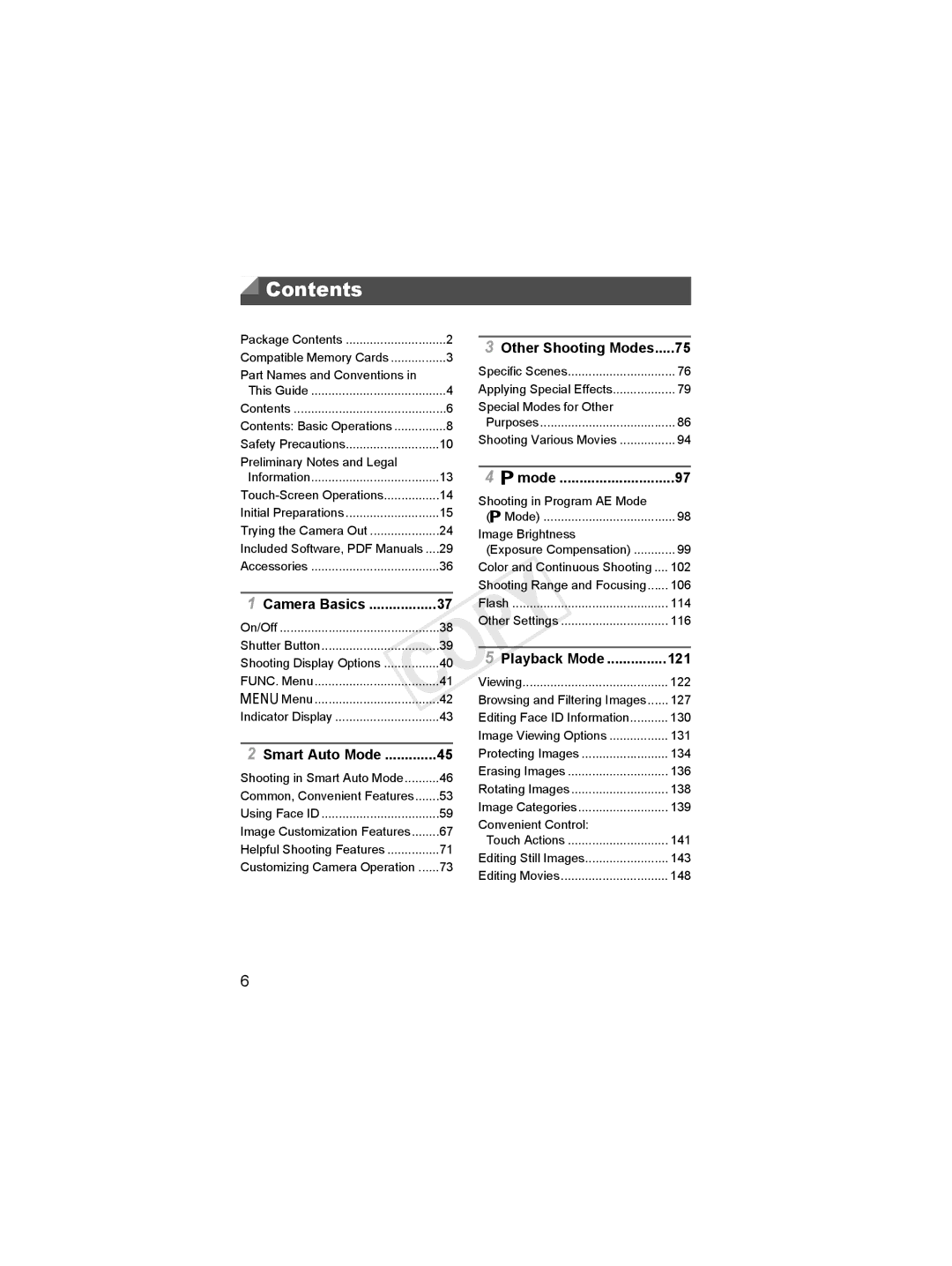 Canon 6048B001, 6051B001 manual Contents 