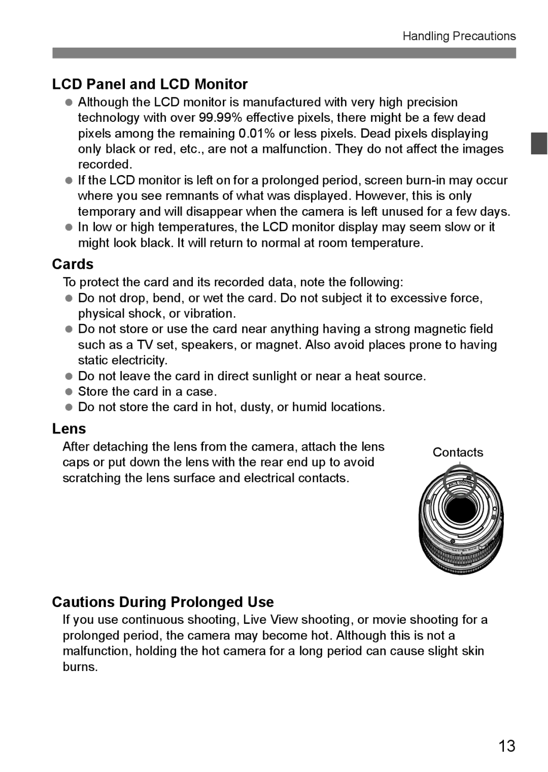 Canon 60D instruction manual LCD Panel and LCD Monitor, Cards 