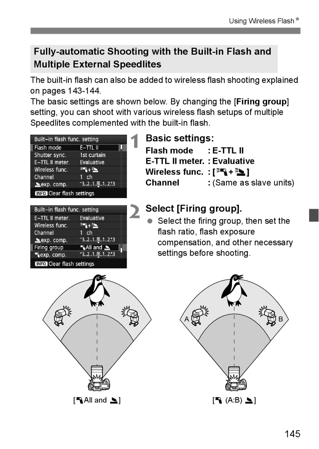 Canon 60D instruction manual 145, Wireless func +3 