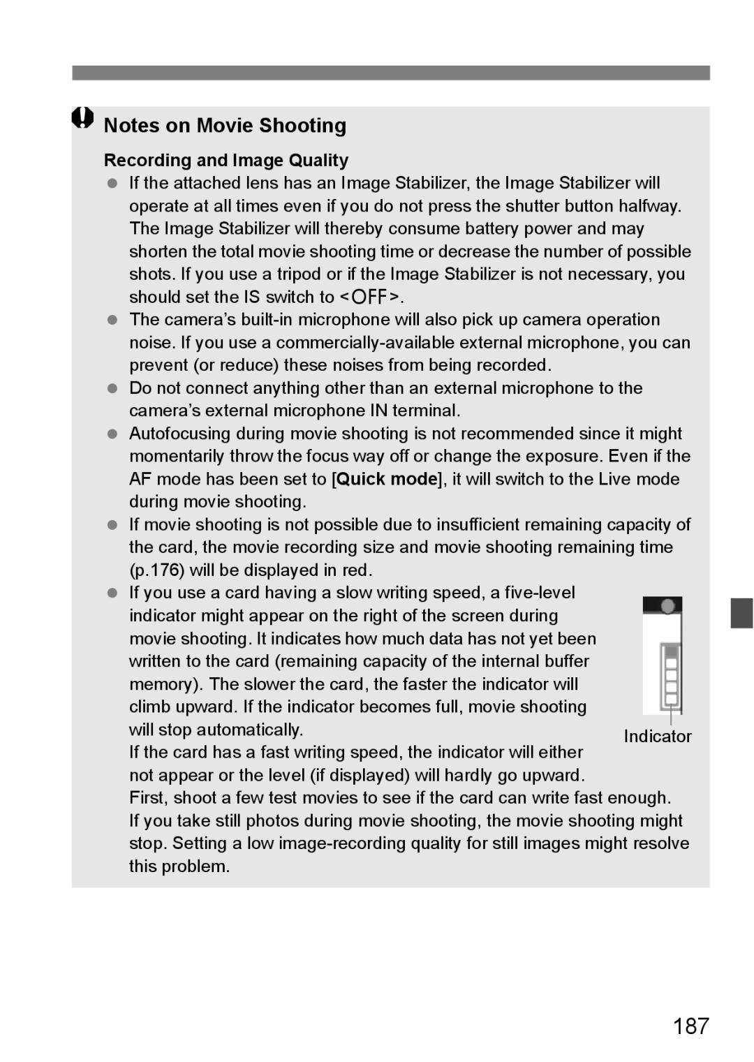 Canon 60D instruction manual 187, Recording and Image Quality 