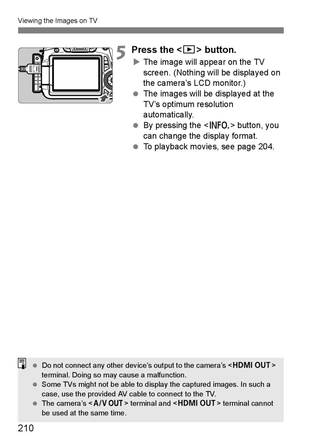 Canon 60D instruction manual Press the x button, 210 