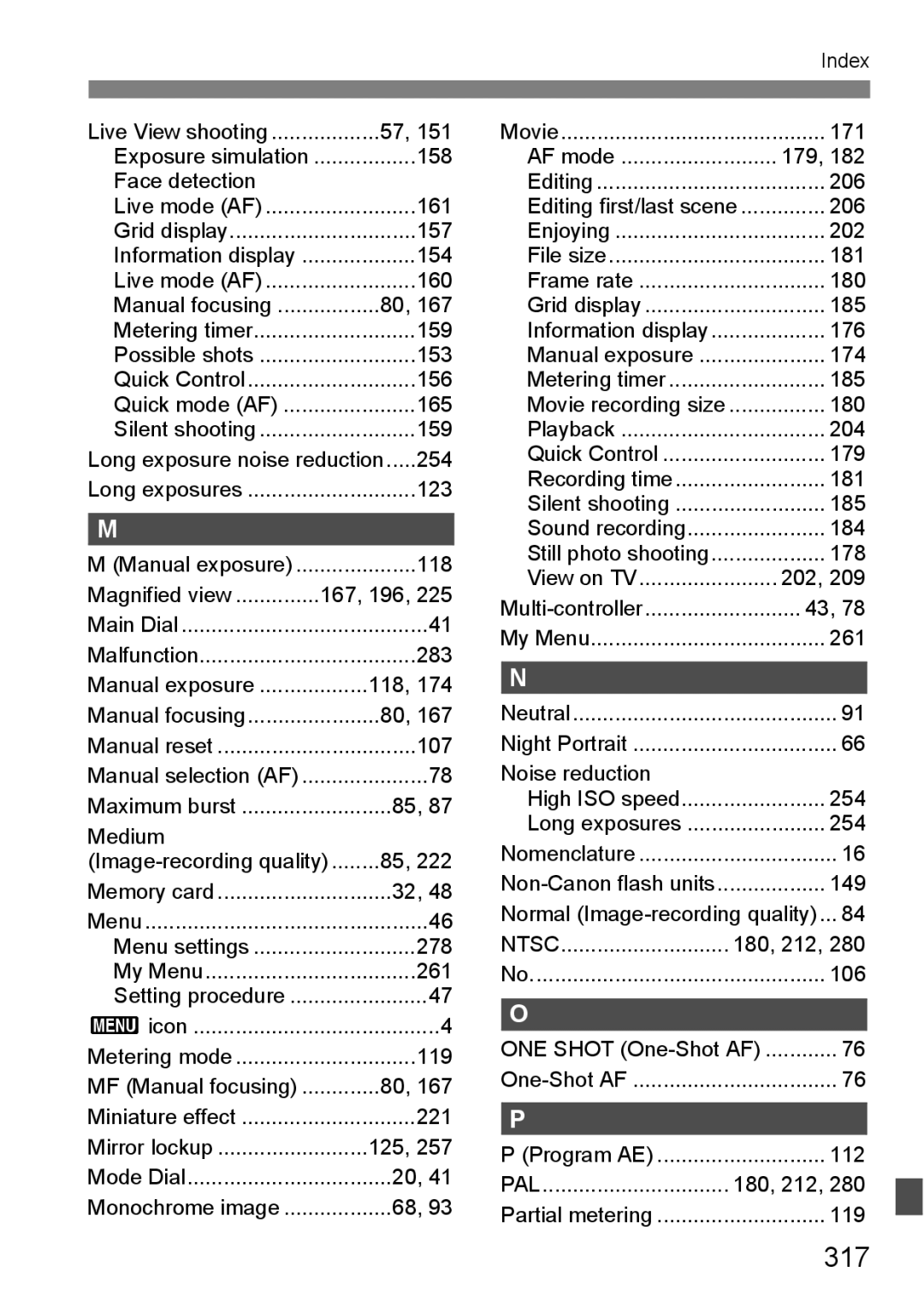 Canon 60D instruction manual 317 