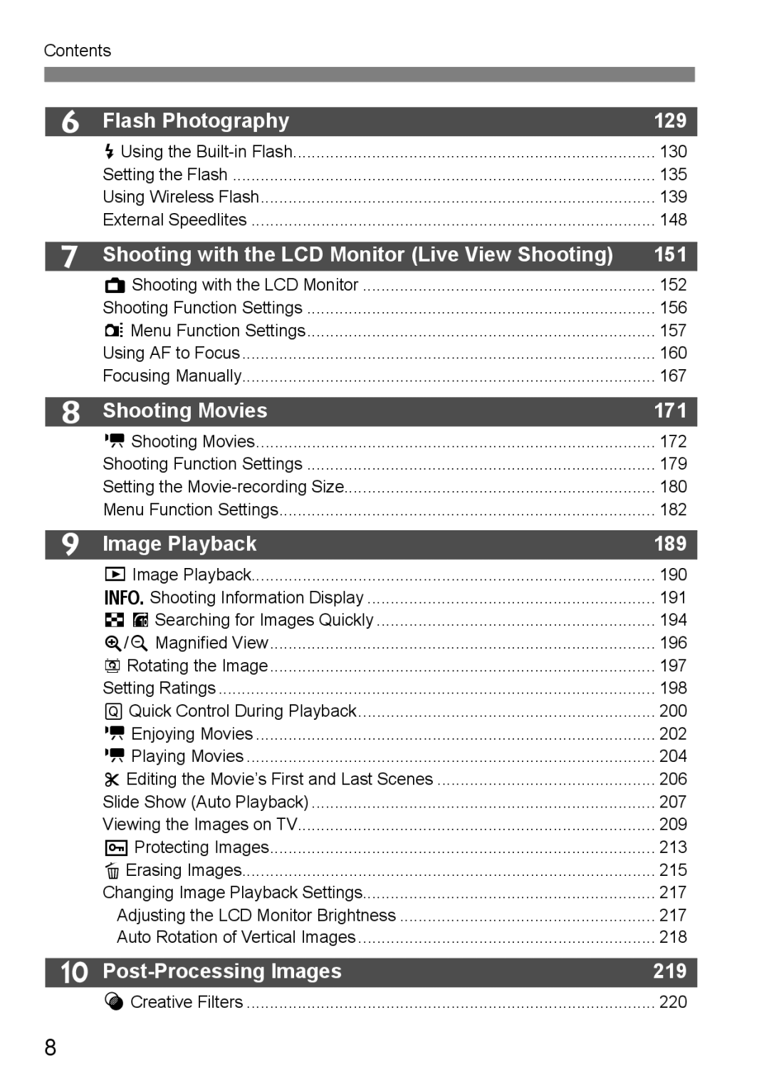 Canon 60D instruction manual Post-Processing Images 