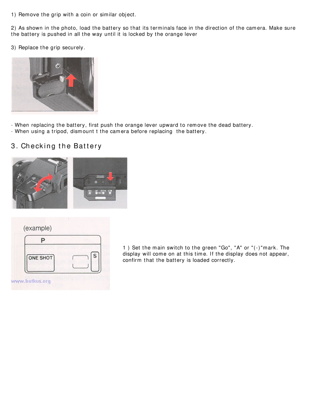 Canon 620-650 manual Checking the Battery 