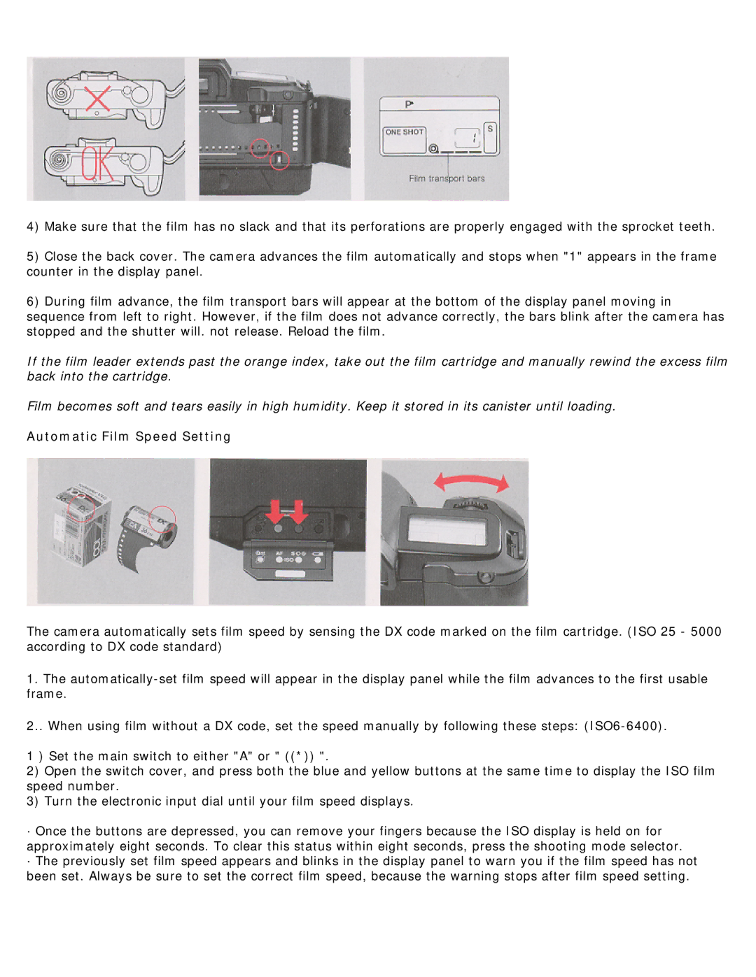 Canon 620-650 manual Automatic Film Speed Setting 