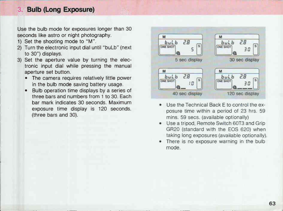 Canon 650, 620 manual 
