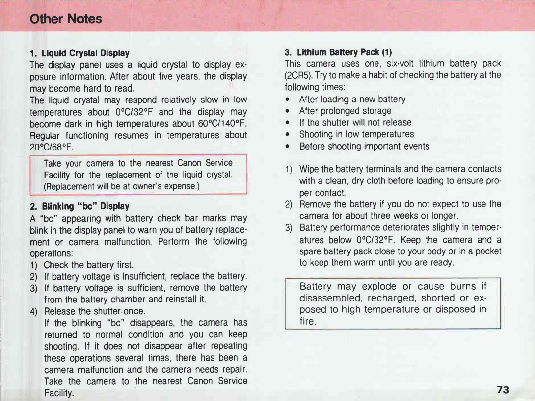 Canon 650, 620 manual 