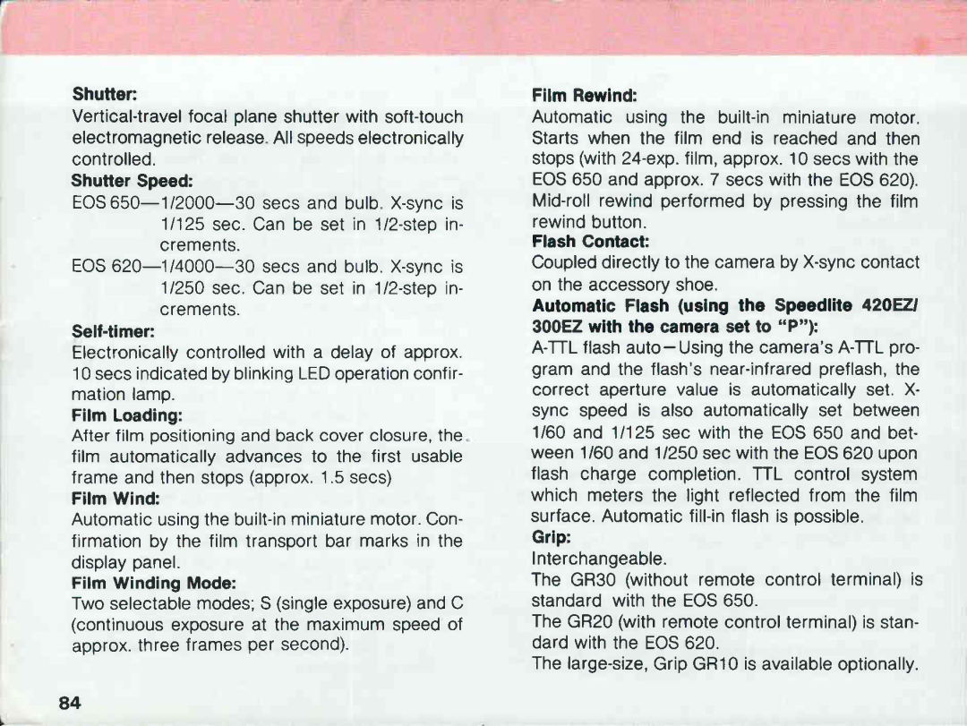 Canon 620, 650 manual 