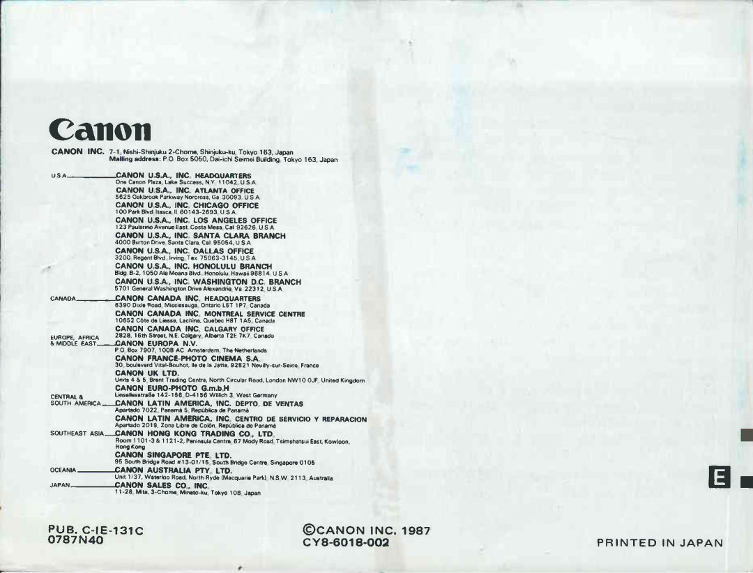 Canon 620, 650 manual 