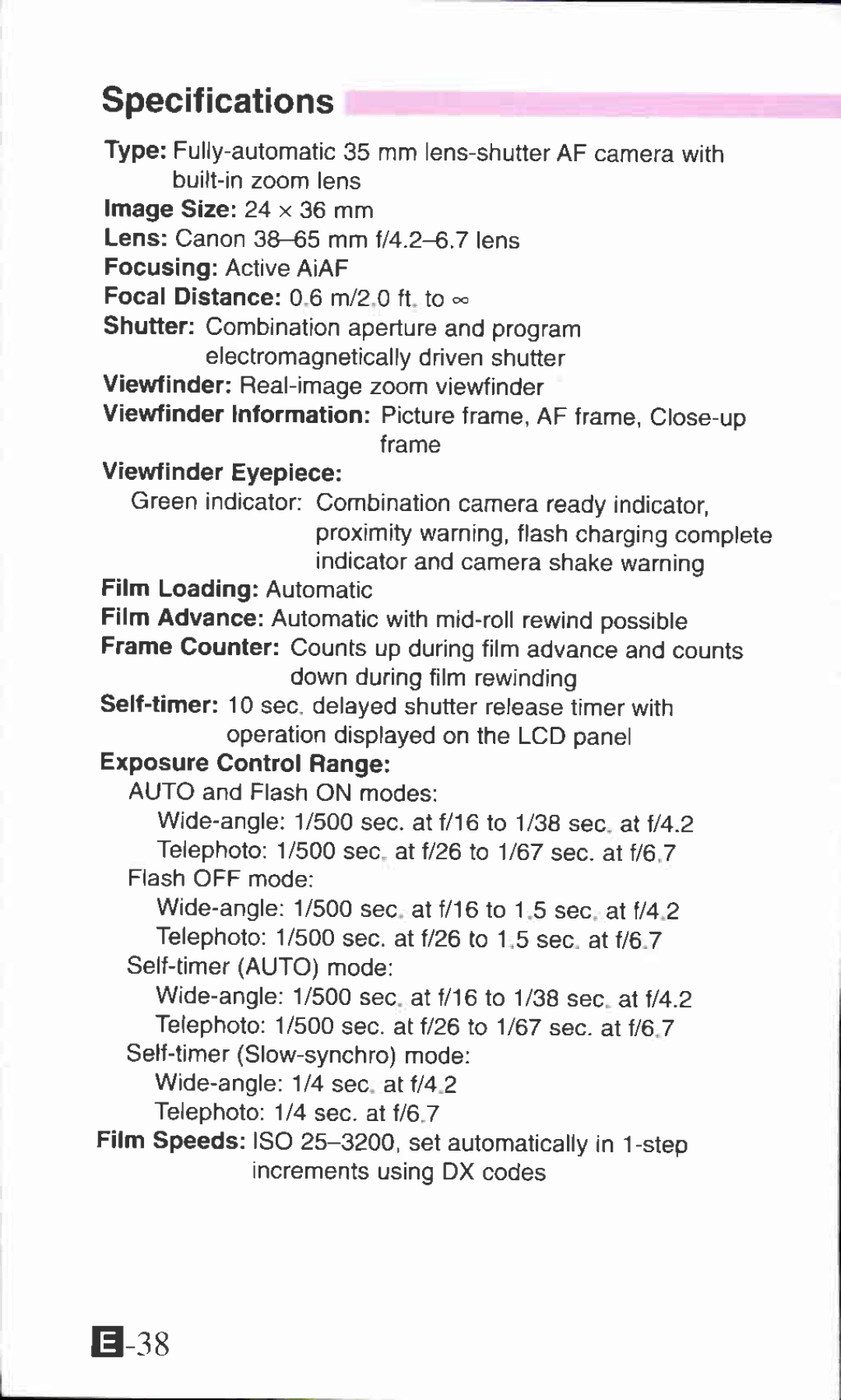 Canon 65 manual 
