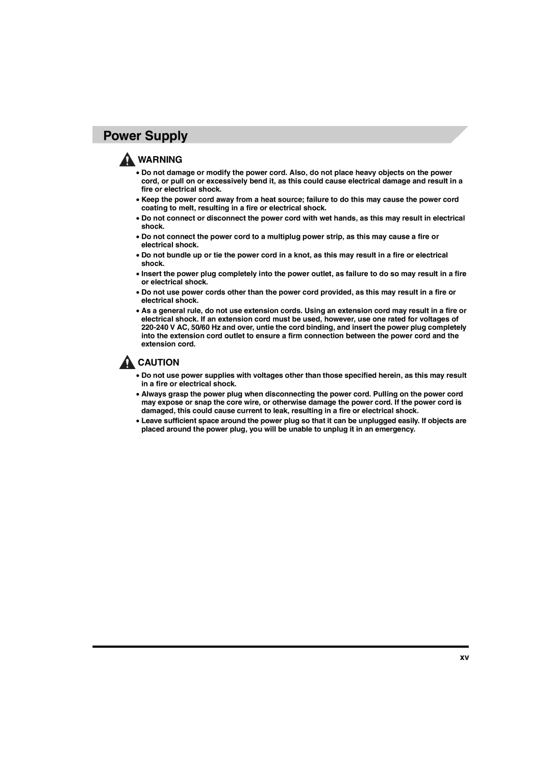 Canon iR6570 manual Power Supply 