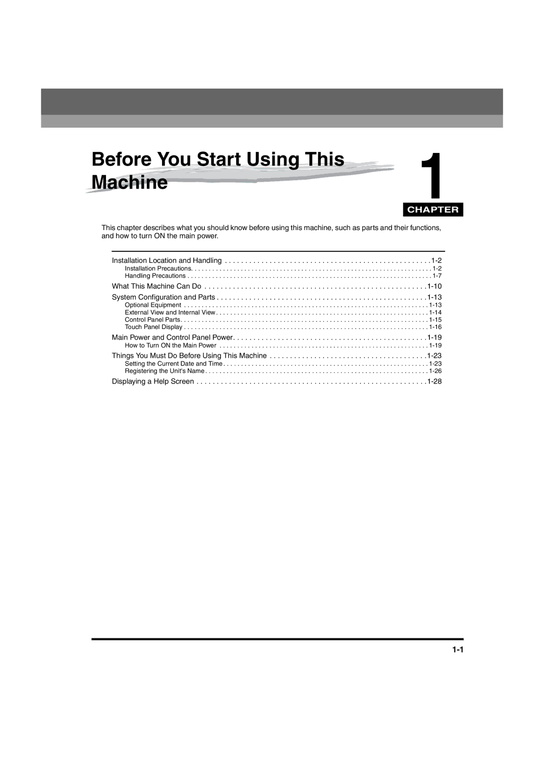 Canon iR6570 manual Before You Start Using This Machine 