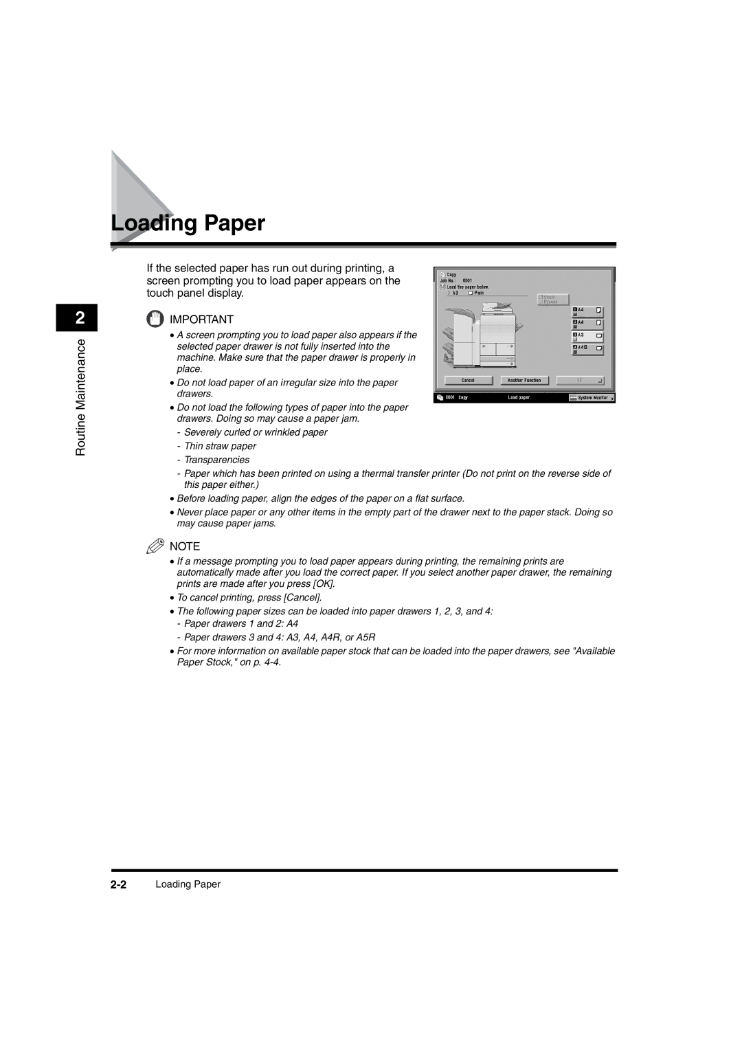 Canon iR6570 manual Loading Paper 