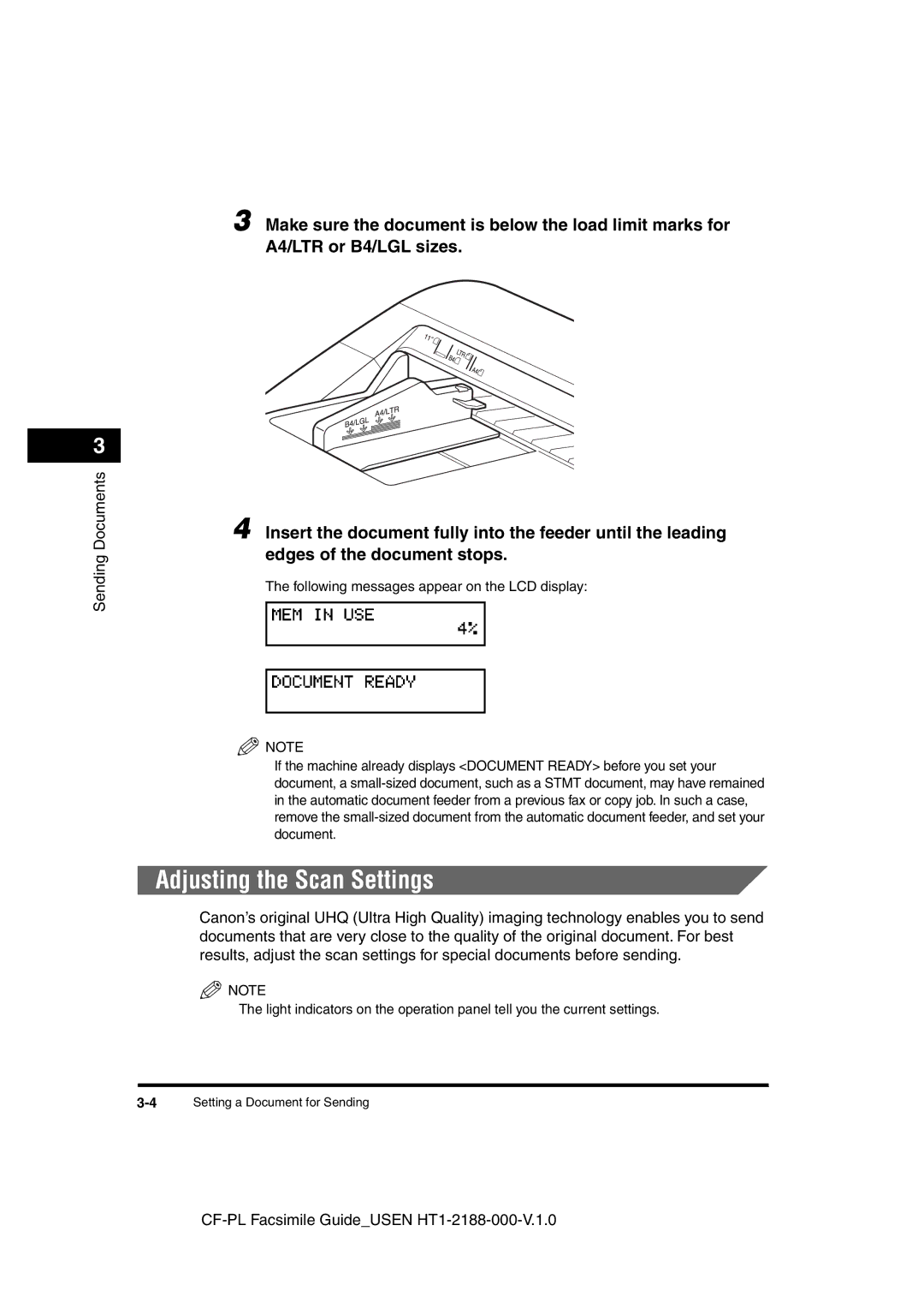 Canon 700 manual Adjusting the Scan Settings 