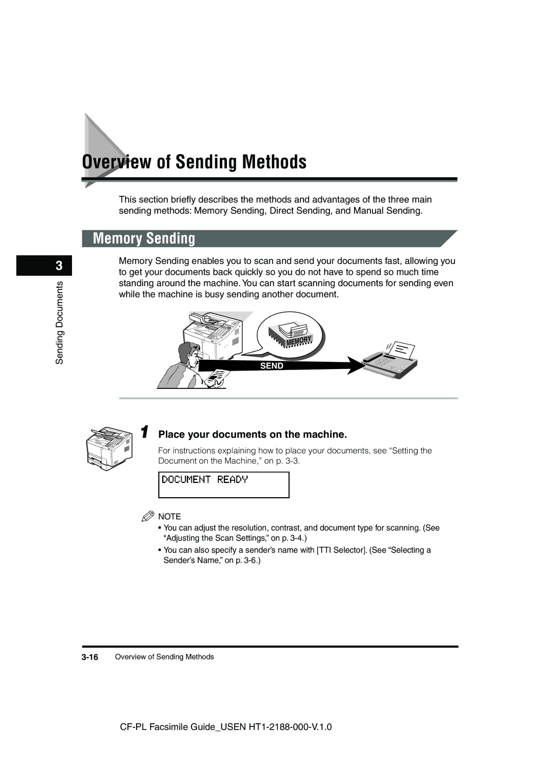 Canon 700 manual Overview of Sending Methods, Memory Sending 