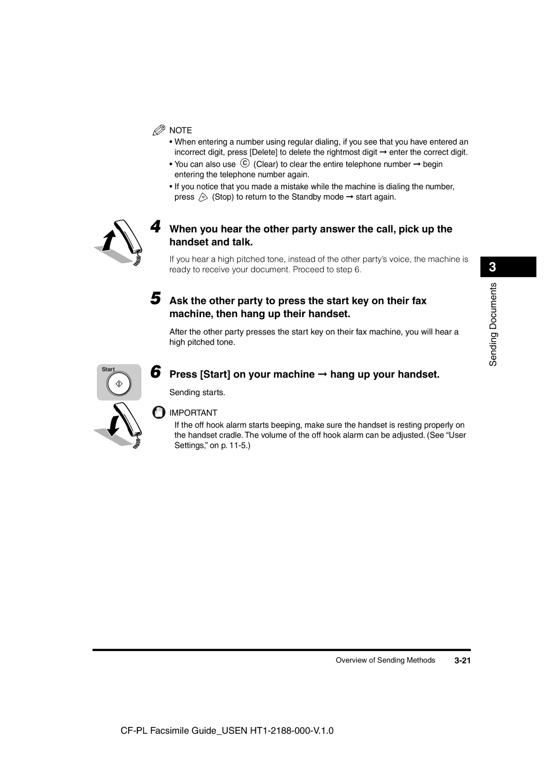 Canon 700 manual Ask the other party to press the start key on their fax, Machine, then hang up their handset 