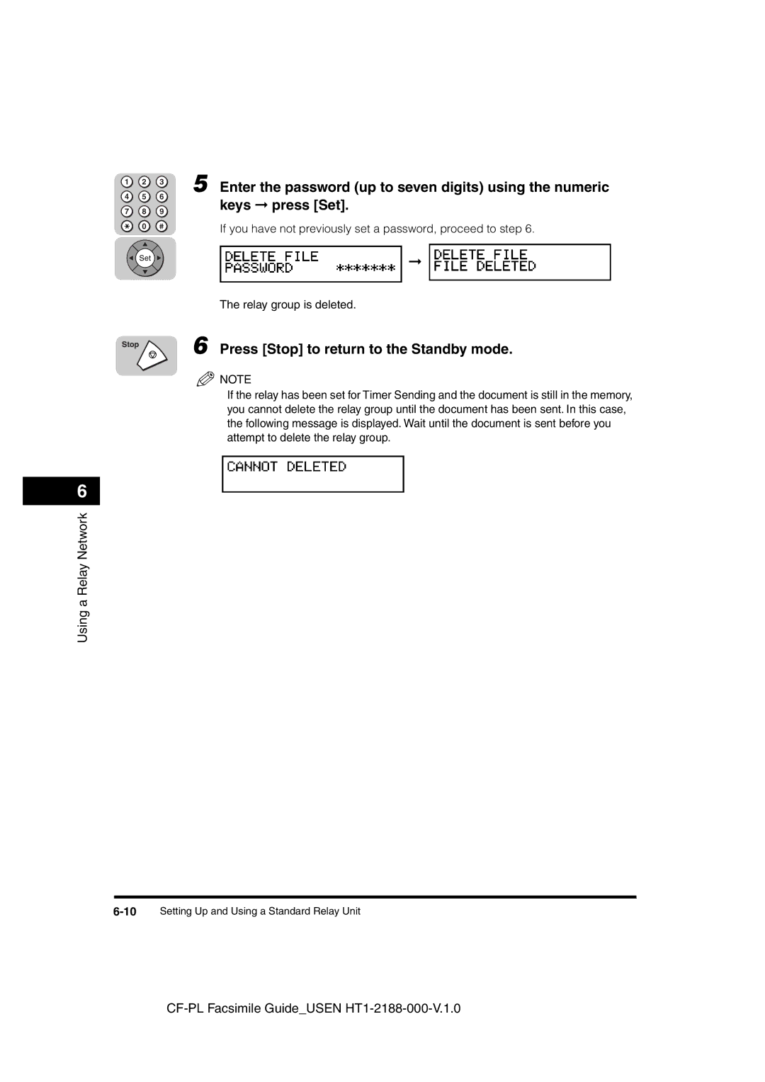 Canon 700 manual 10Setting Up and Using a Standard Relay Unit 