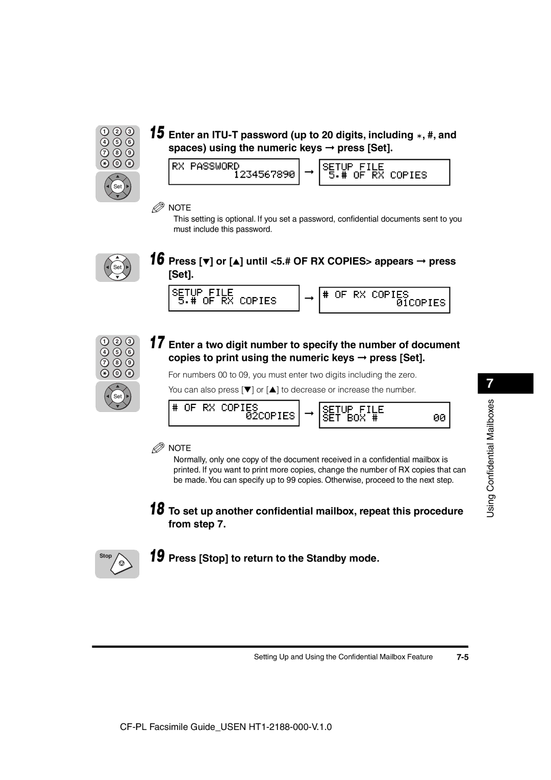 Canon 700 Copies to print using the numeric keys press Set, Enter a two digit number to specify the number of document 