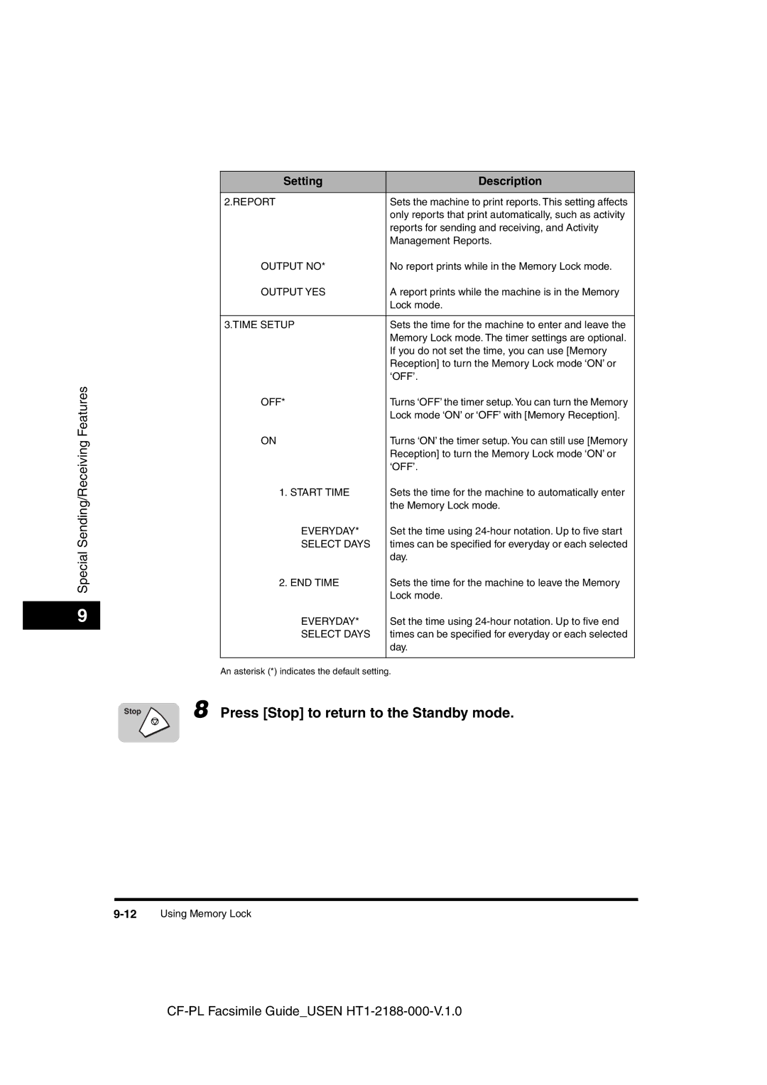 Canon 700 manual Report, Output no, Output YES 