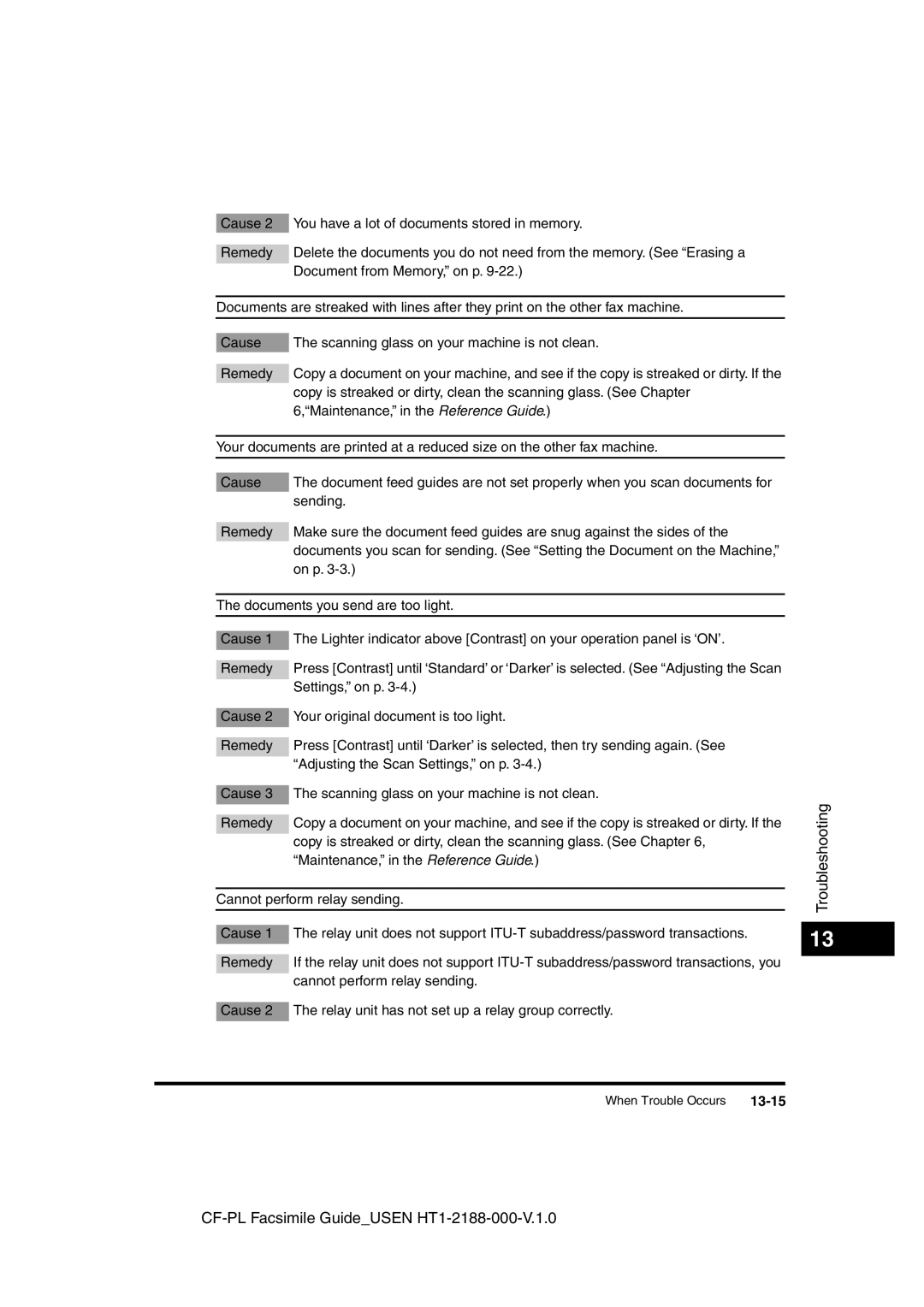 Canon 700 manual Maintenance, in the Reference Guide 