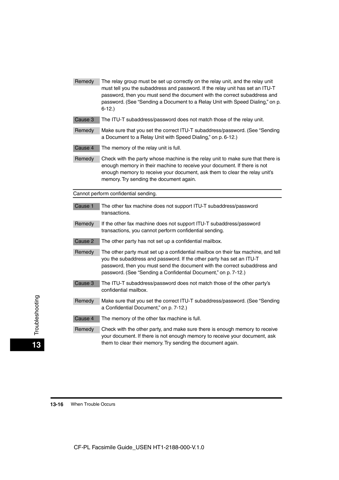 Canon 700 manual 13-16When Trouble Occurs 