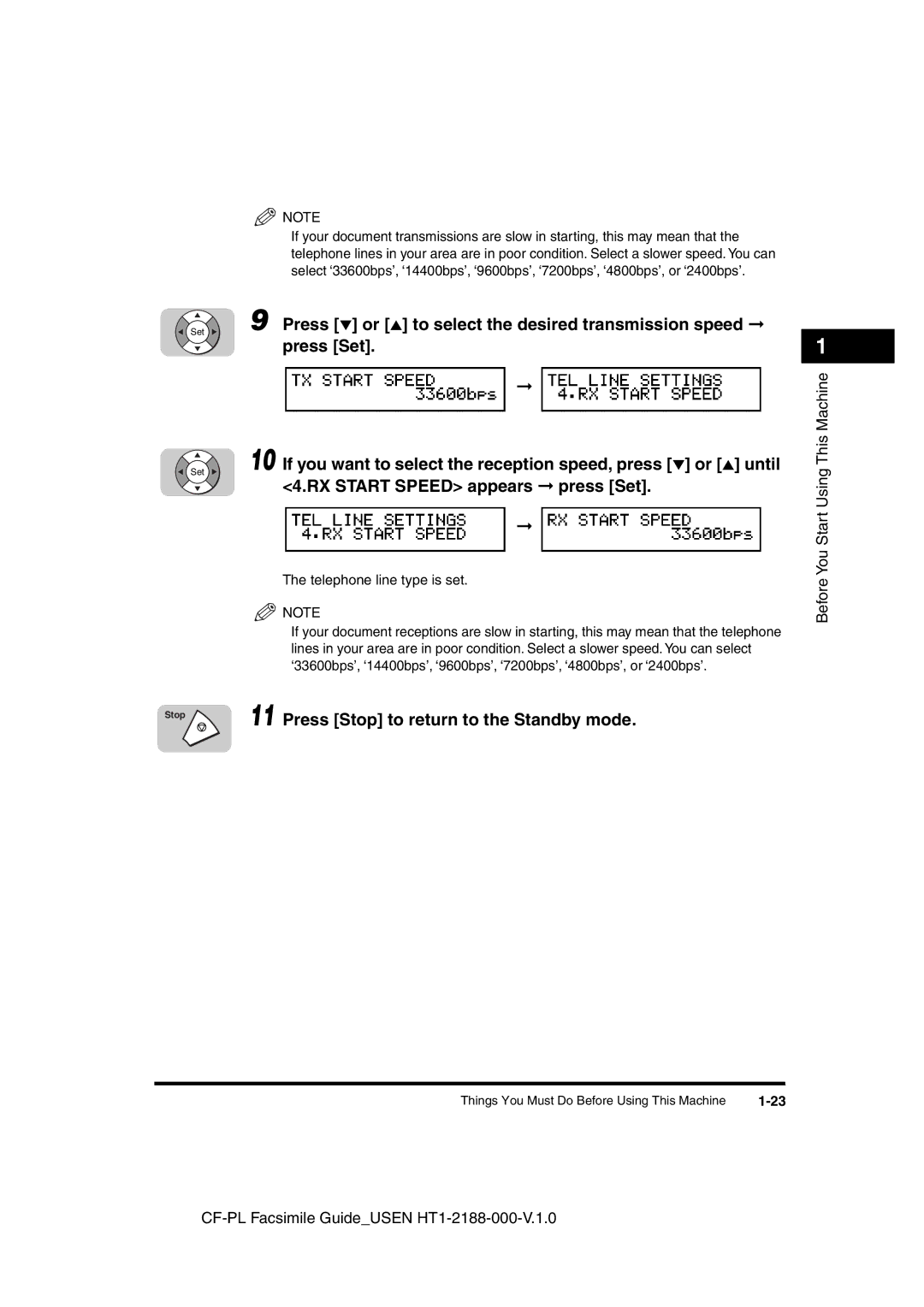 Canon 700 manual Telephone line type is set 