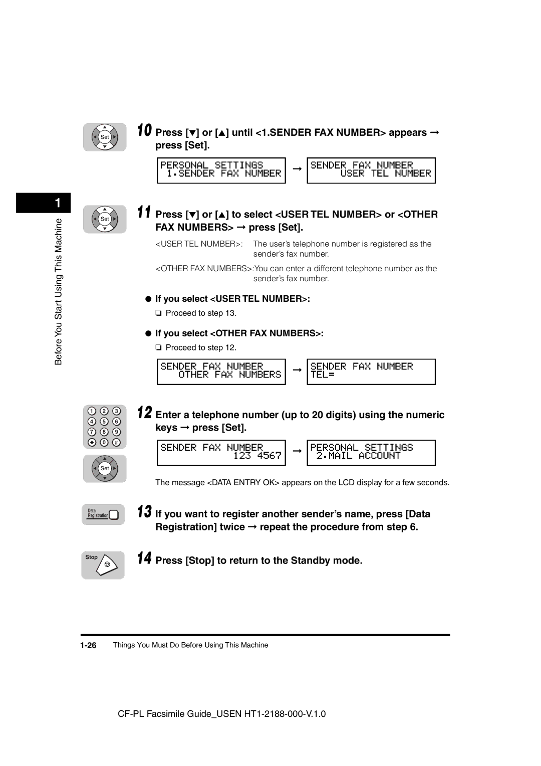 Canon 700 manual If you select User TEL Number, If you select Other FAX Numbers 