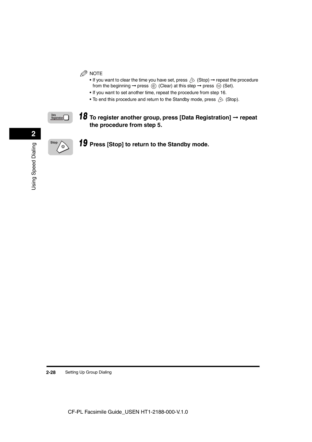 Canon 700 manual 28Setting Up Group Dialing 