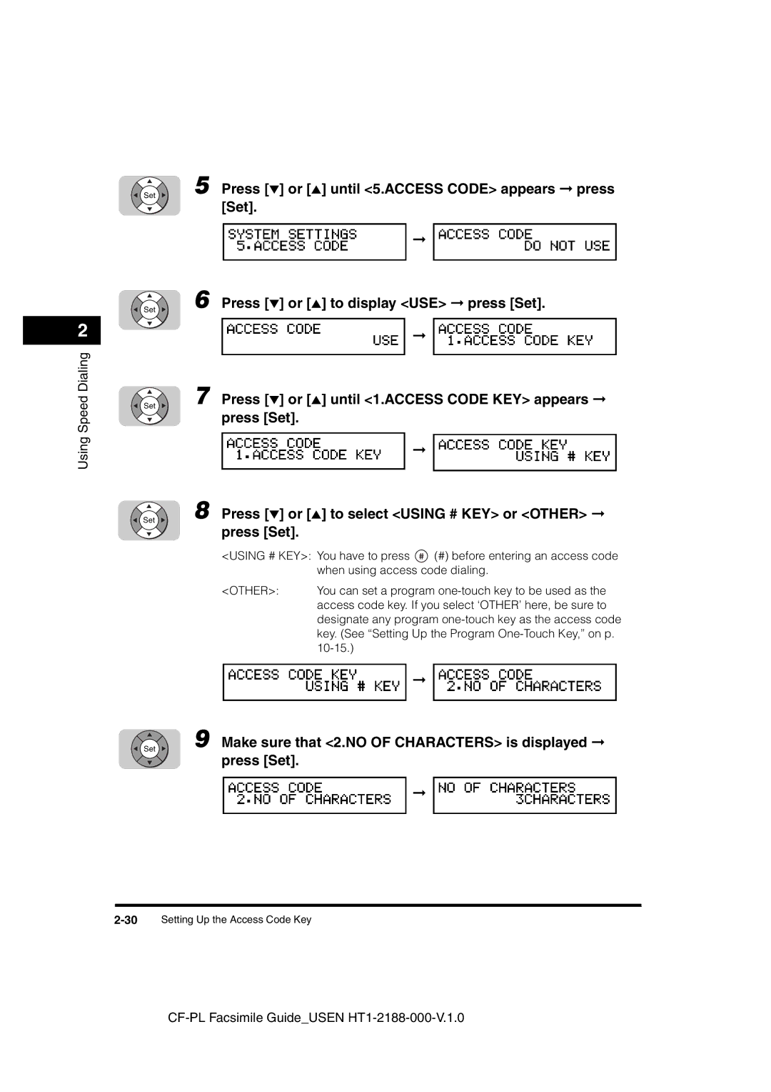 Canon 700 manual Make sure that 2.NO of Characters is displayed press Set, Other 