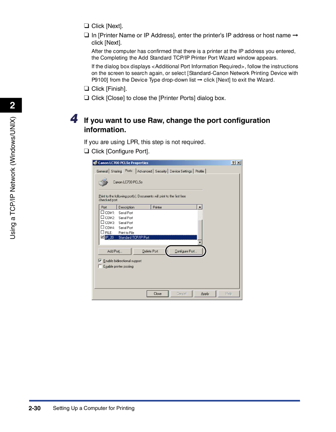 Canon 700 manual 30Setting Up a Computer for Printing 