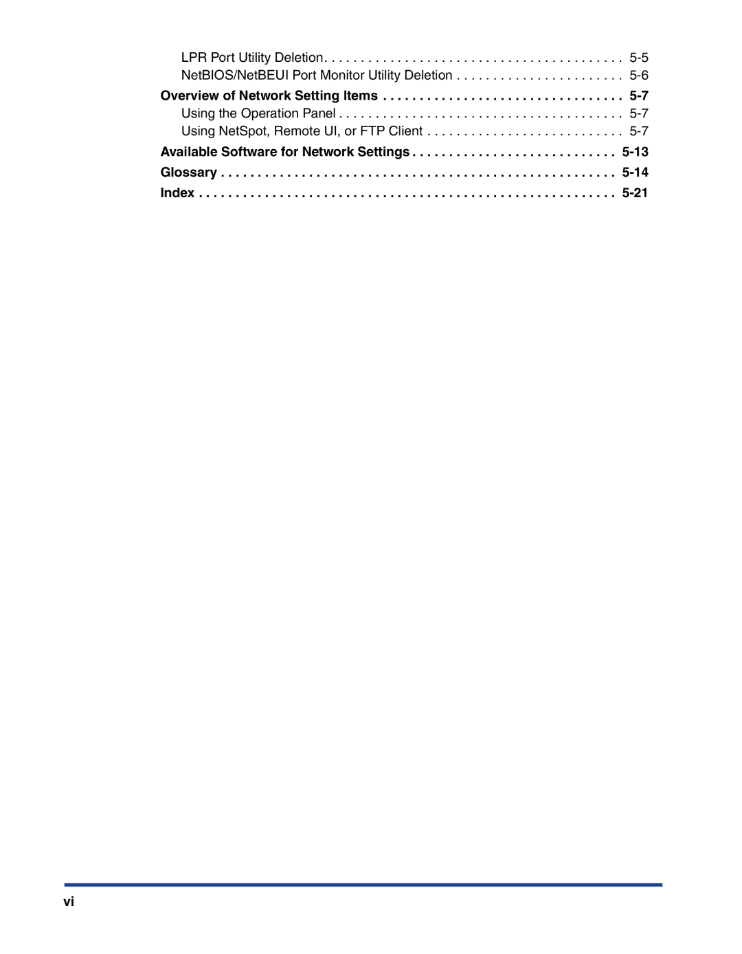 Canon 700 manual Overview of Network Setting Items 