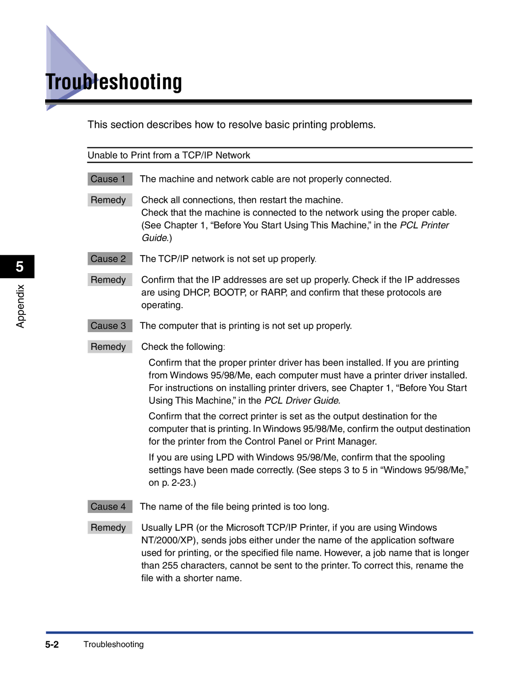 Canon 700 manual Troubleshooting, Guide 