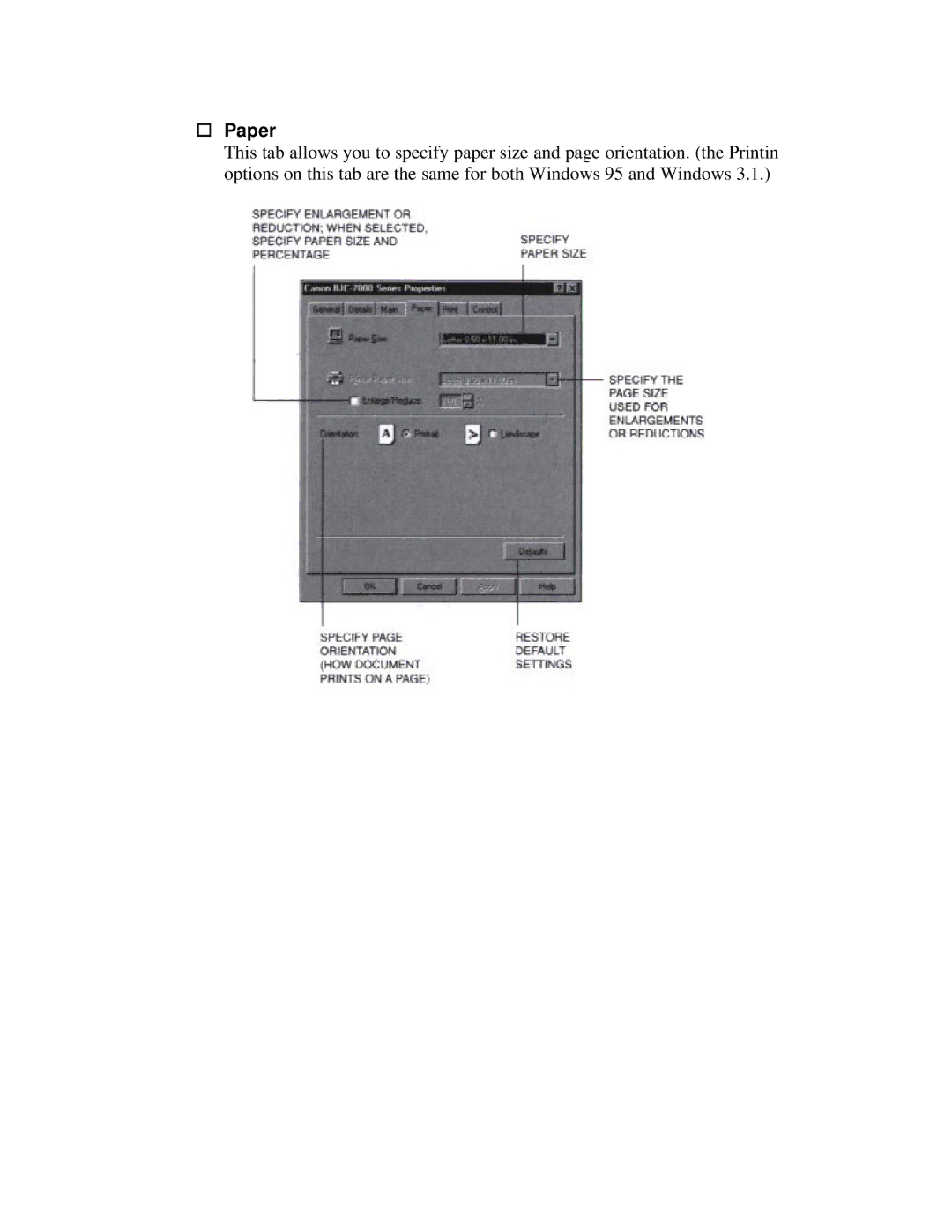 Canon 7000 user manual Paper 