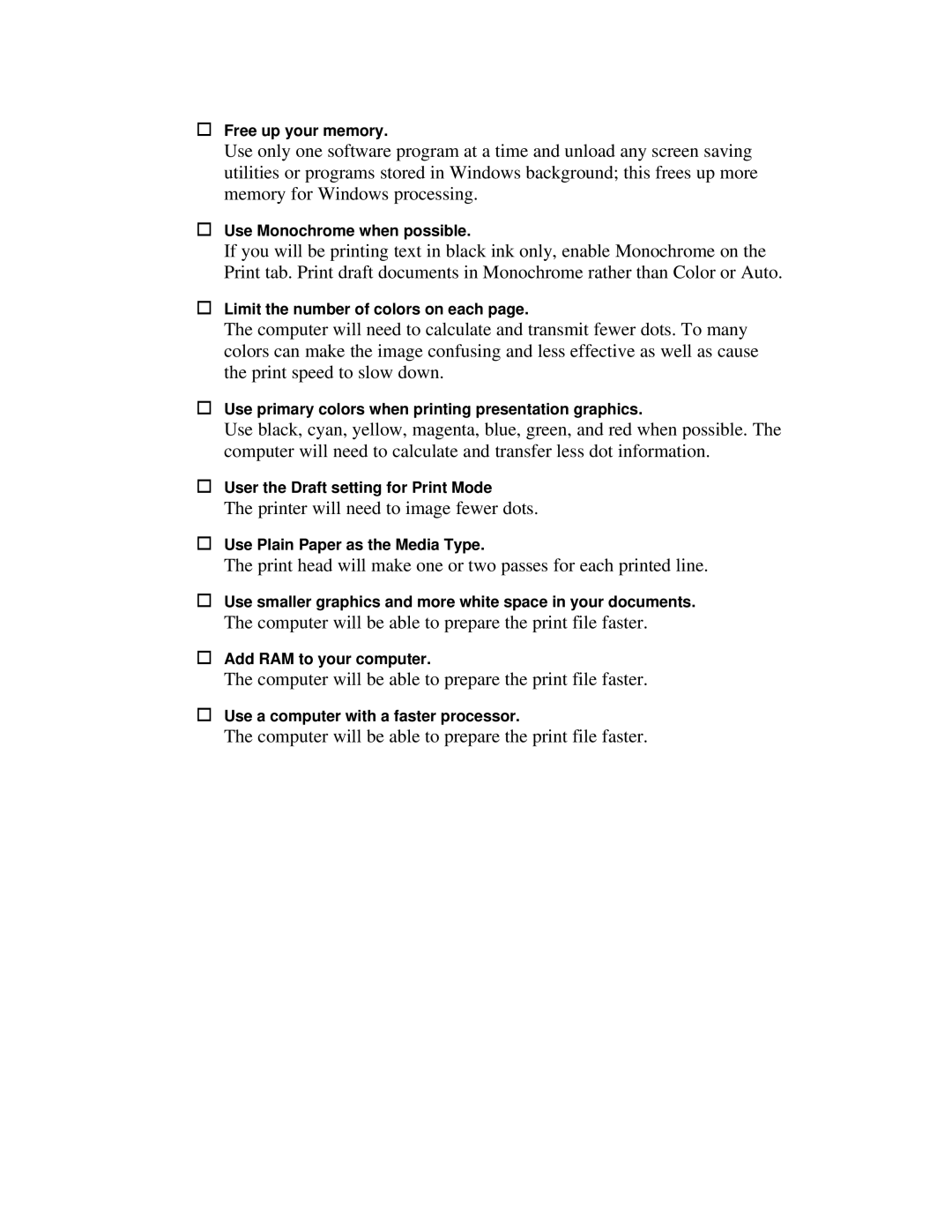 Canon 7000 user manual Printer will need to image fewer dots 