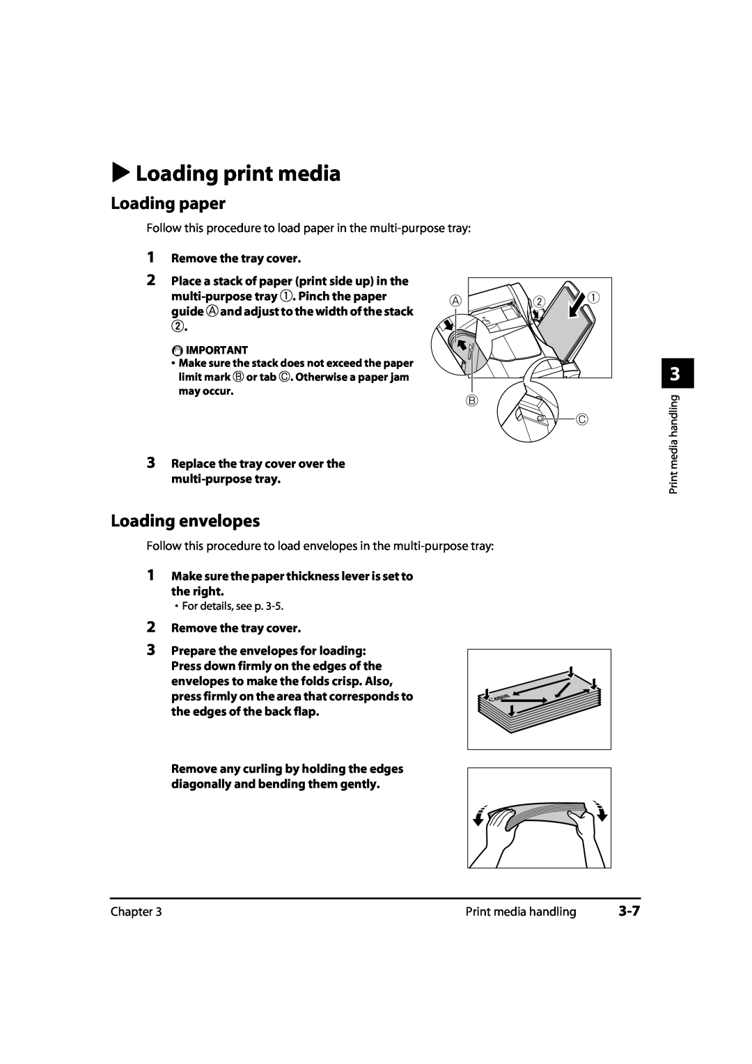 Canon MP700, 730i, MultiPASS MP730 manual Loading print media, Loading paper, Loading envelopes, Remove the tray cover 